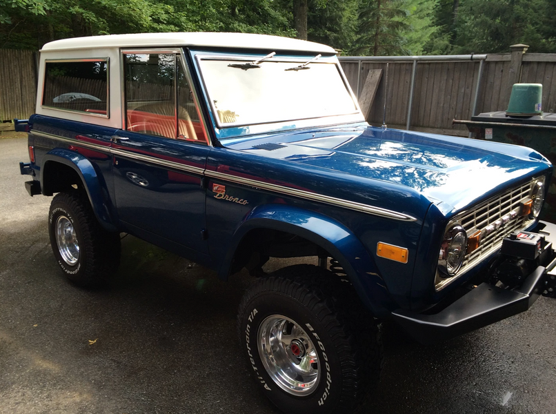 Custom 1977 Blue Ford Bronco {SOLD}